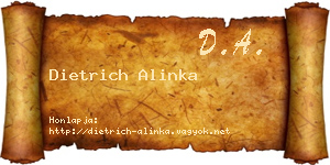 Dietrich Alinka névjegykártya
